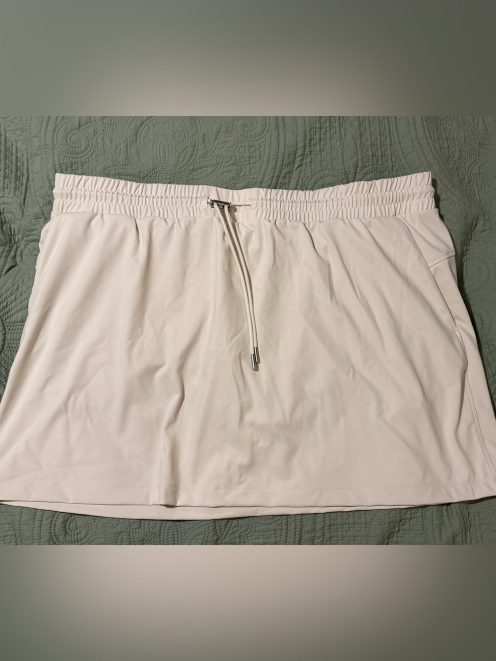 Women’s Drawstring Skort in Light Cream - Comfortable Activewear XXL